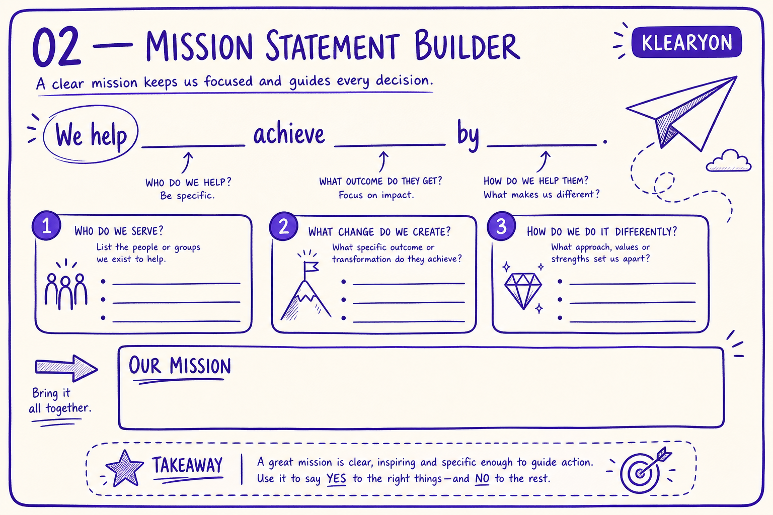 Mission Statement Builder worksheet preview