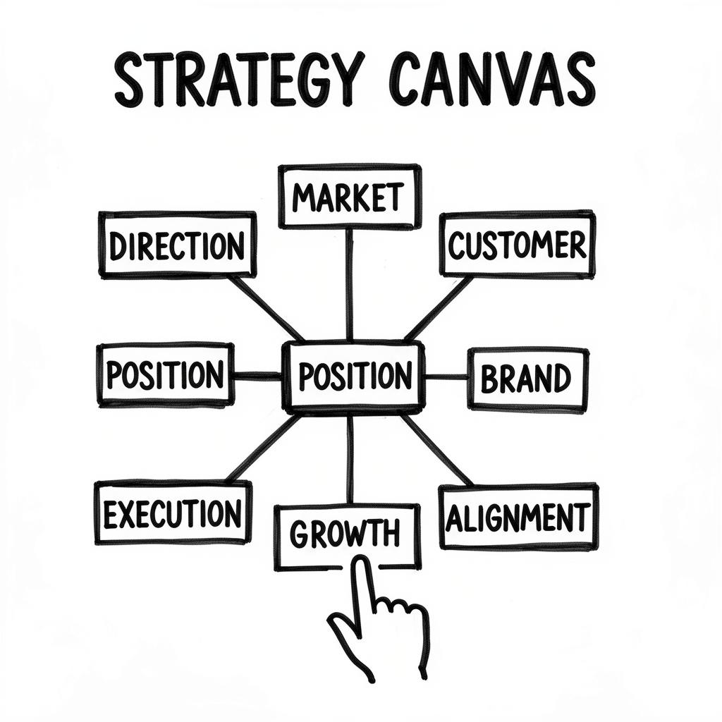 The Klearyon strategy canvas with connected nodes